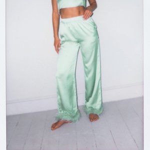NASTY GAL FEATHER PANTS